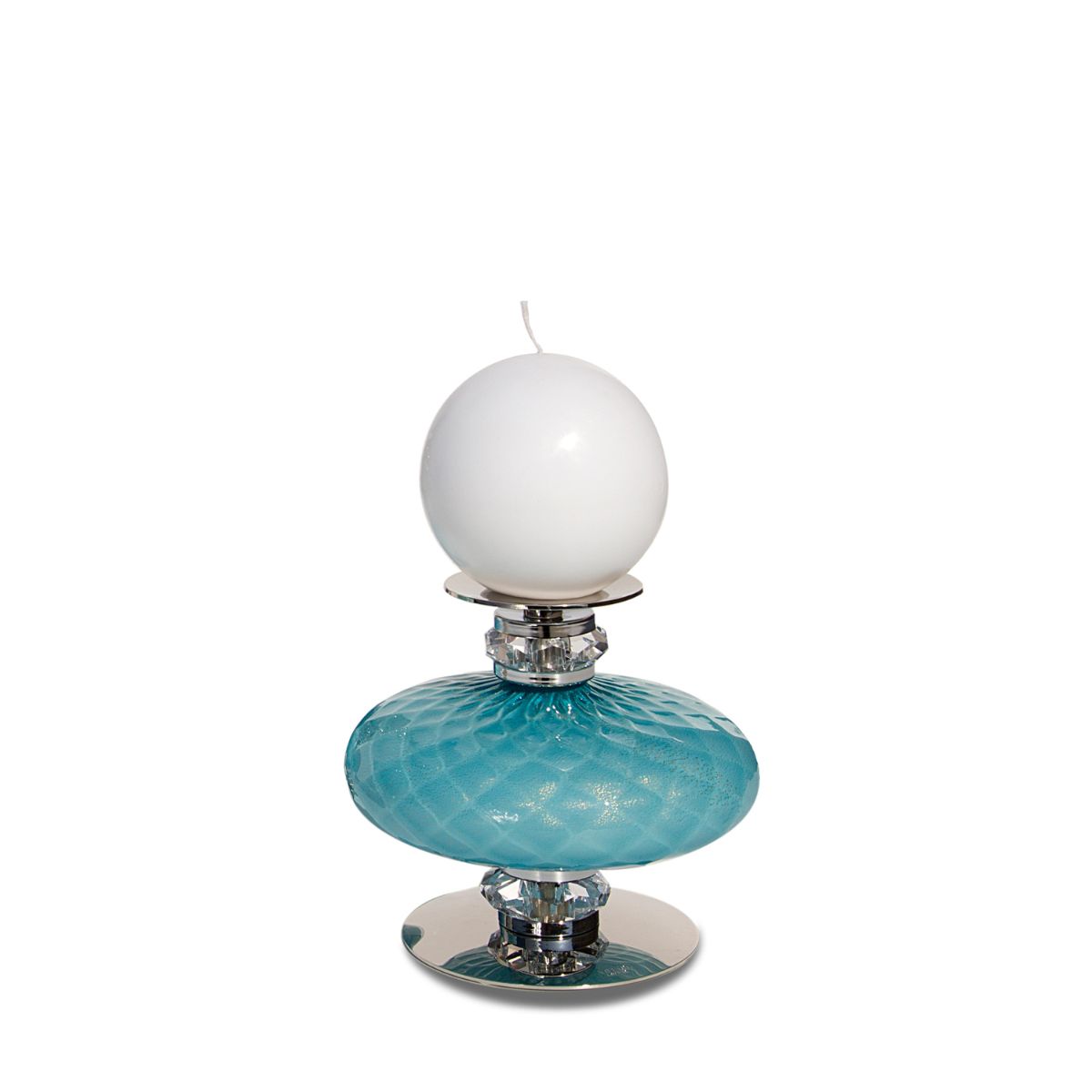 Diva Audrey Small Candle Holder - Turquoise &amp; Gold 