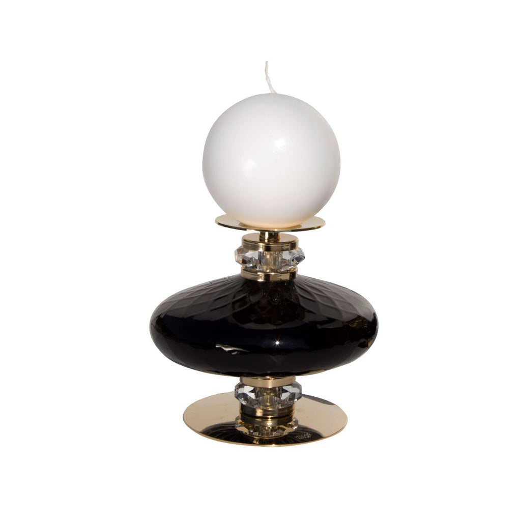 Diva Audrey Small Candle Holder - Black