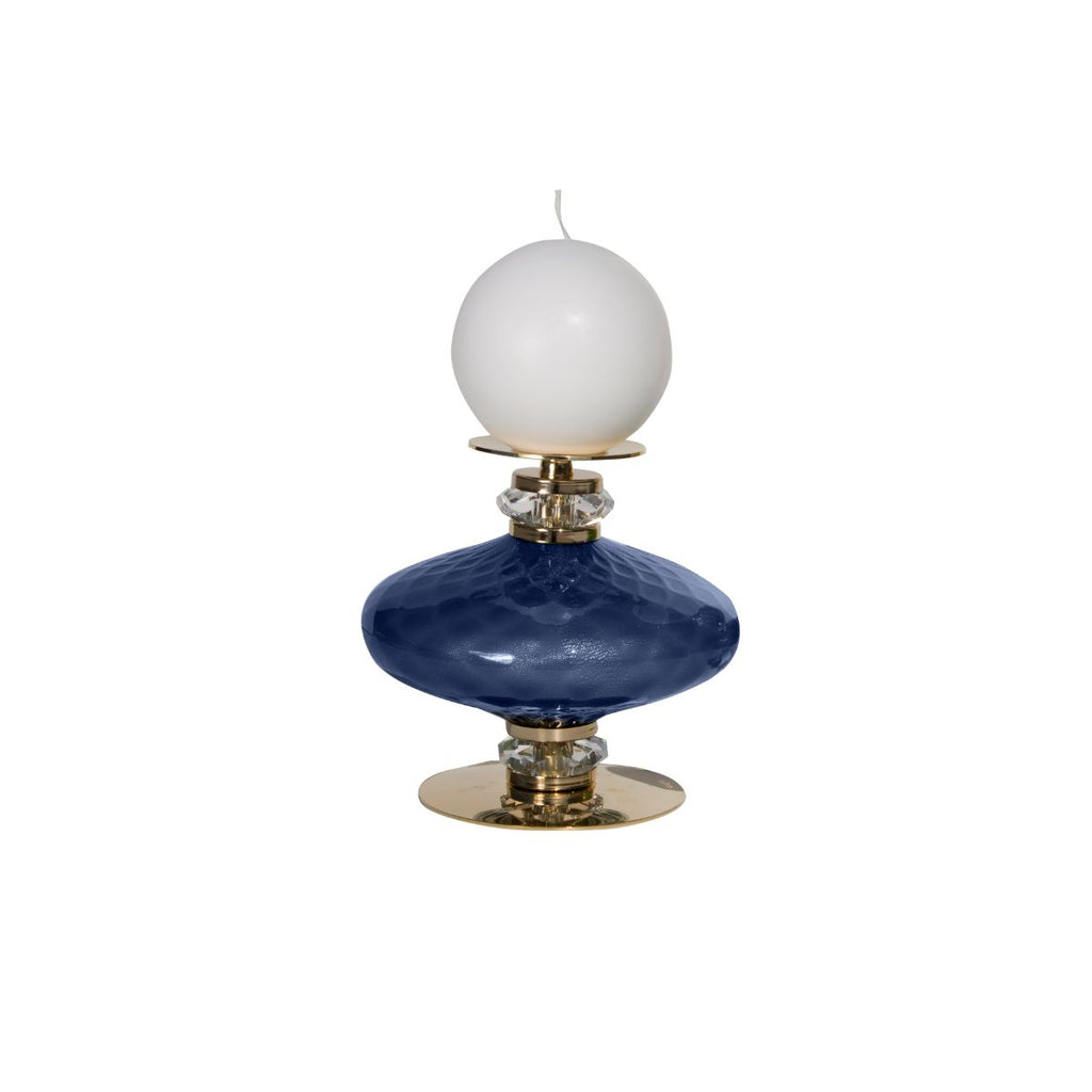 Diva Audrey Small Candle Holder - Sapphire