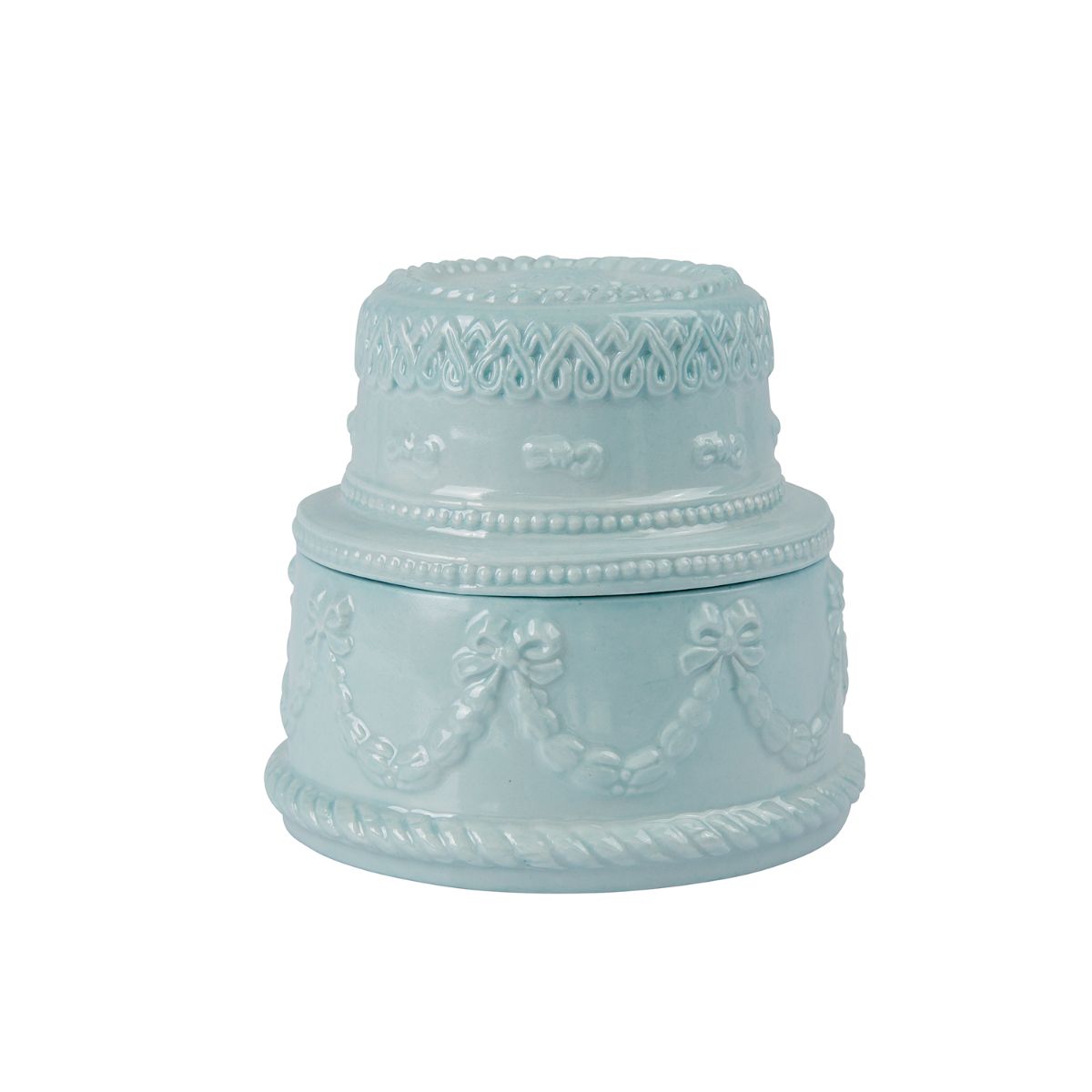 Chantilly Two tier Cake Scented Candle - Aquamarine & Gold