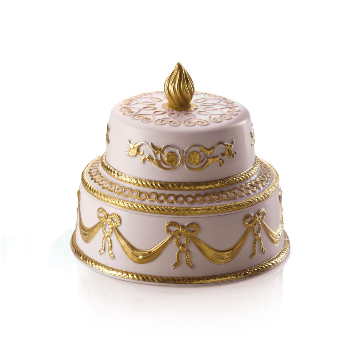 Chantilly Large Two tier Cake Scented Candle - Pink &amp; Gold 