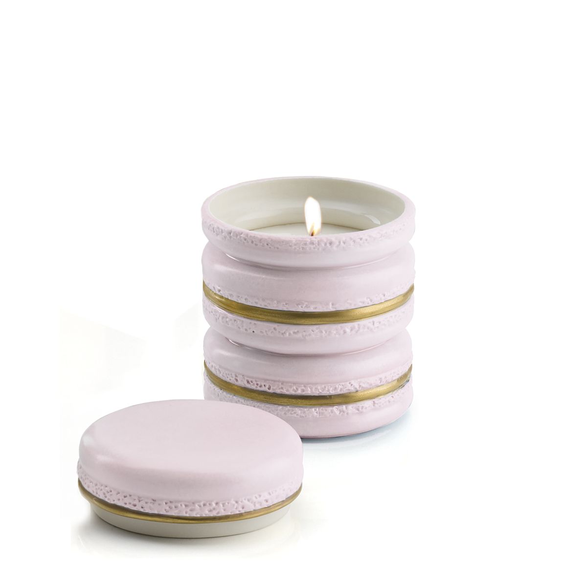 Chantilly Macaron Scented Candle - Pink & Gold