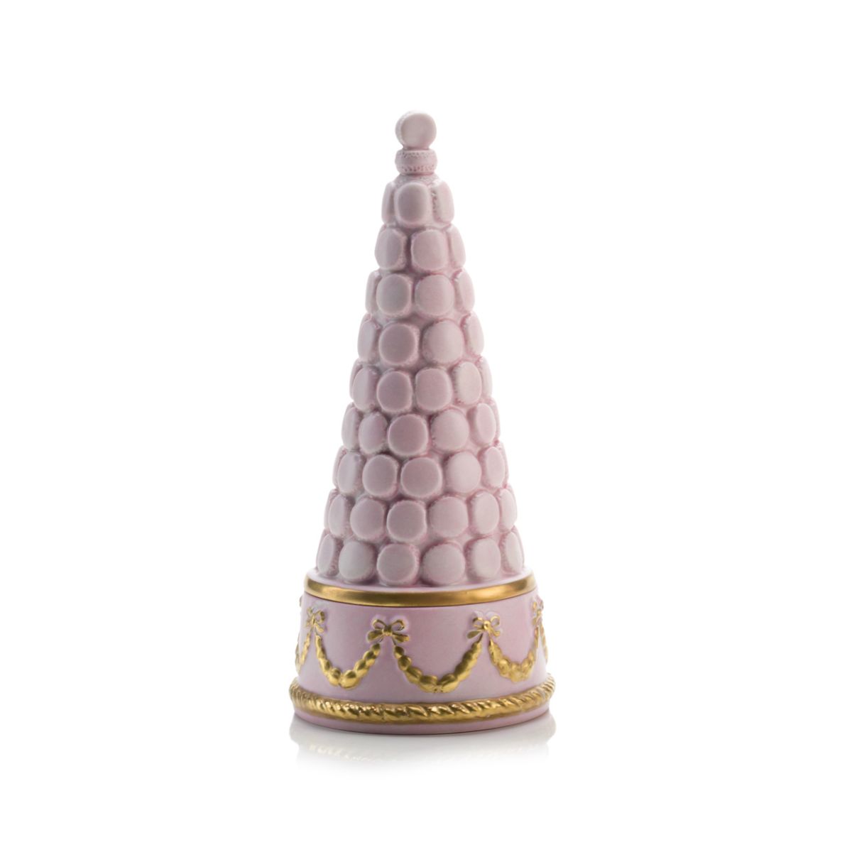 Chantilly Baby Macaron Pyramid Scented Candle - Pink & Gold