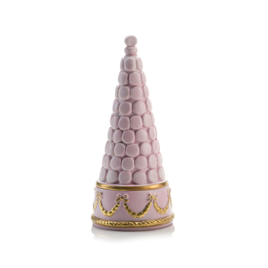 Chantilly Baby Macaron Pyramid Scented Candle - Pink & Gold