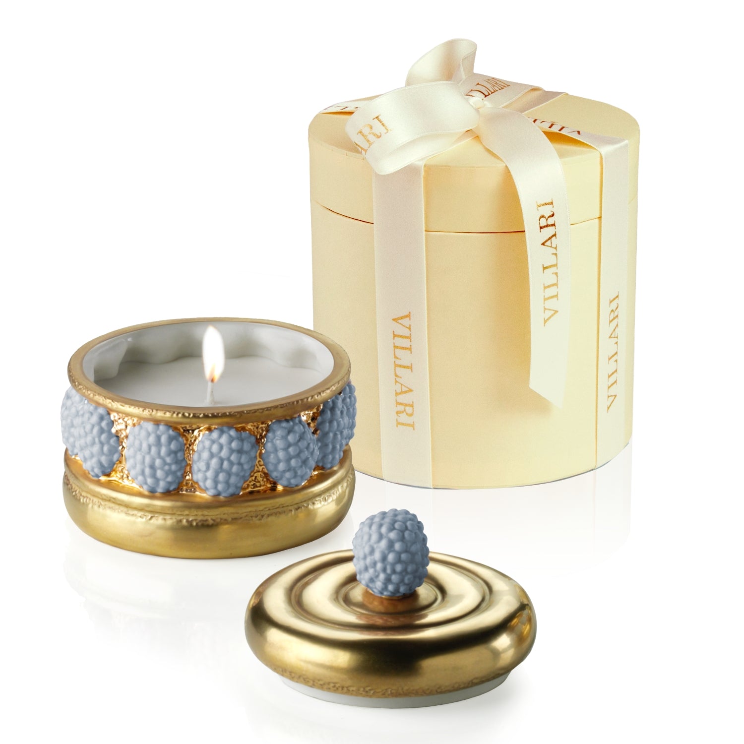 Chantilly Ispahan Cake Scented Candle - Gold & Blue