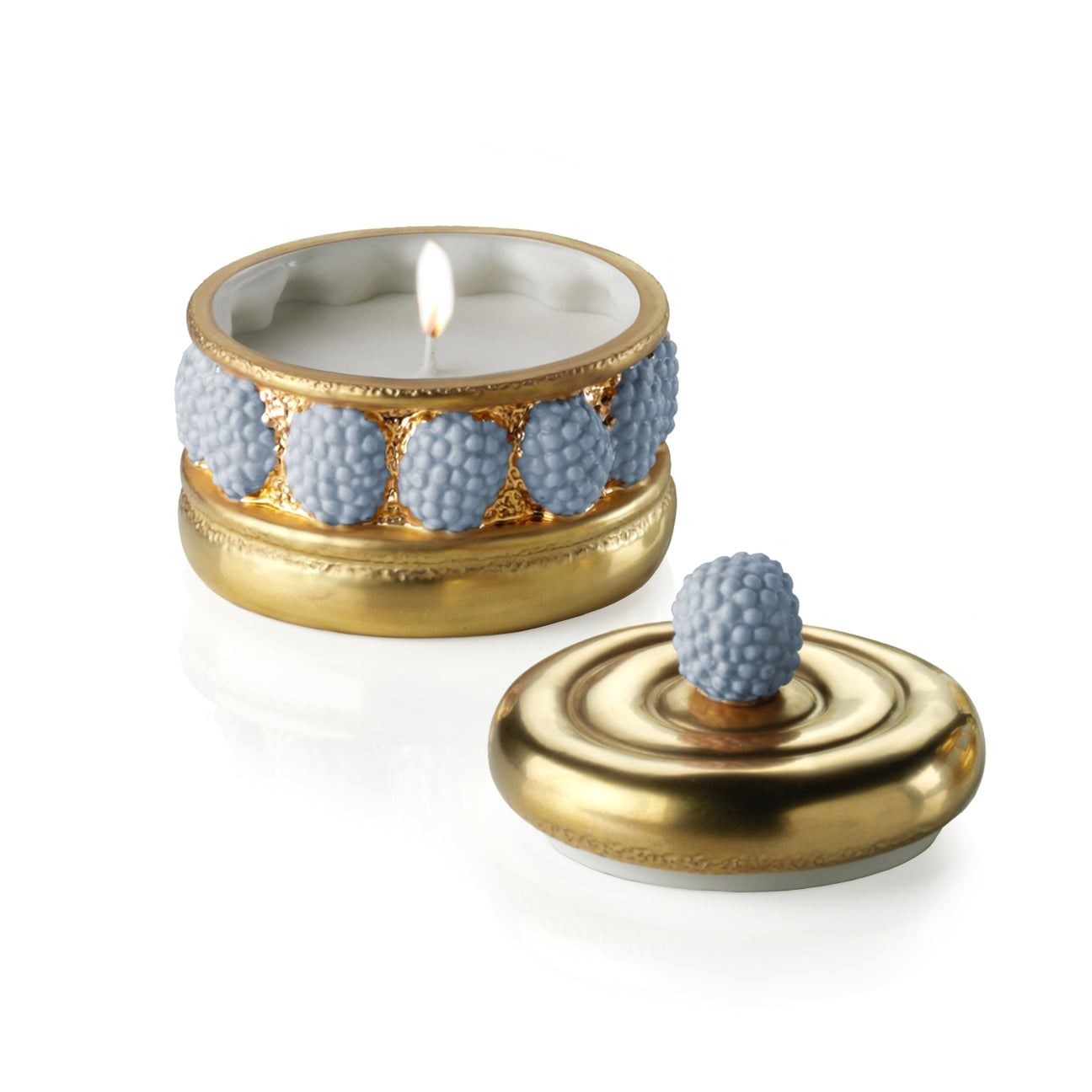 Chantilly Ispahan Cake Scented Candle - Gold &amp; Blue 