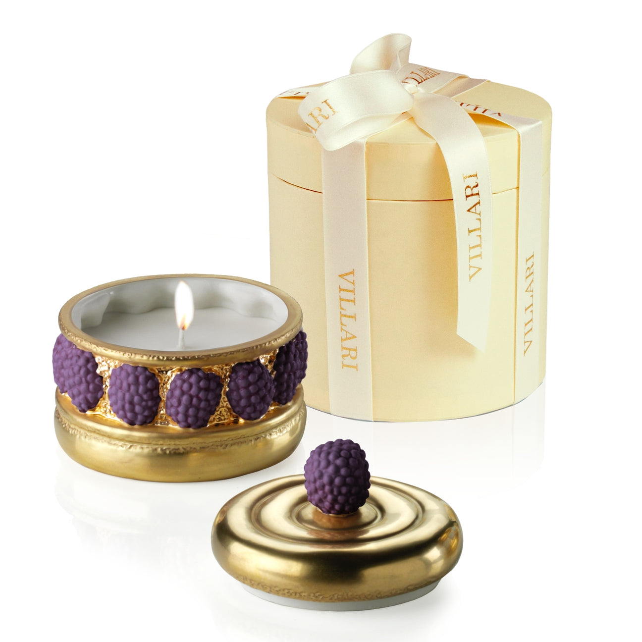 Chantilly Ispahan Cake Scented Candle - Gold &amp; Fuchsia 