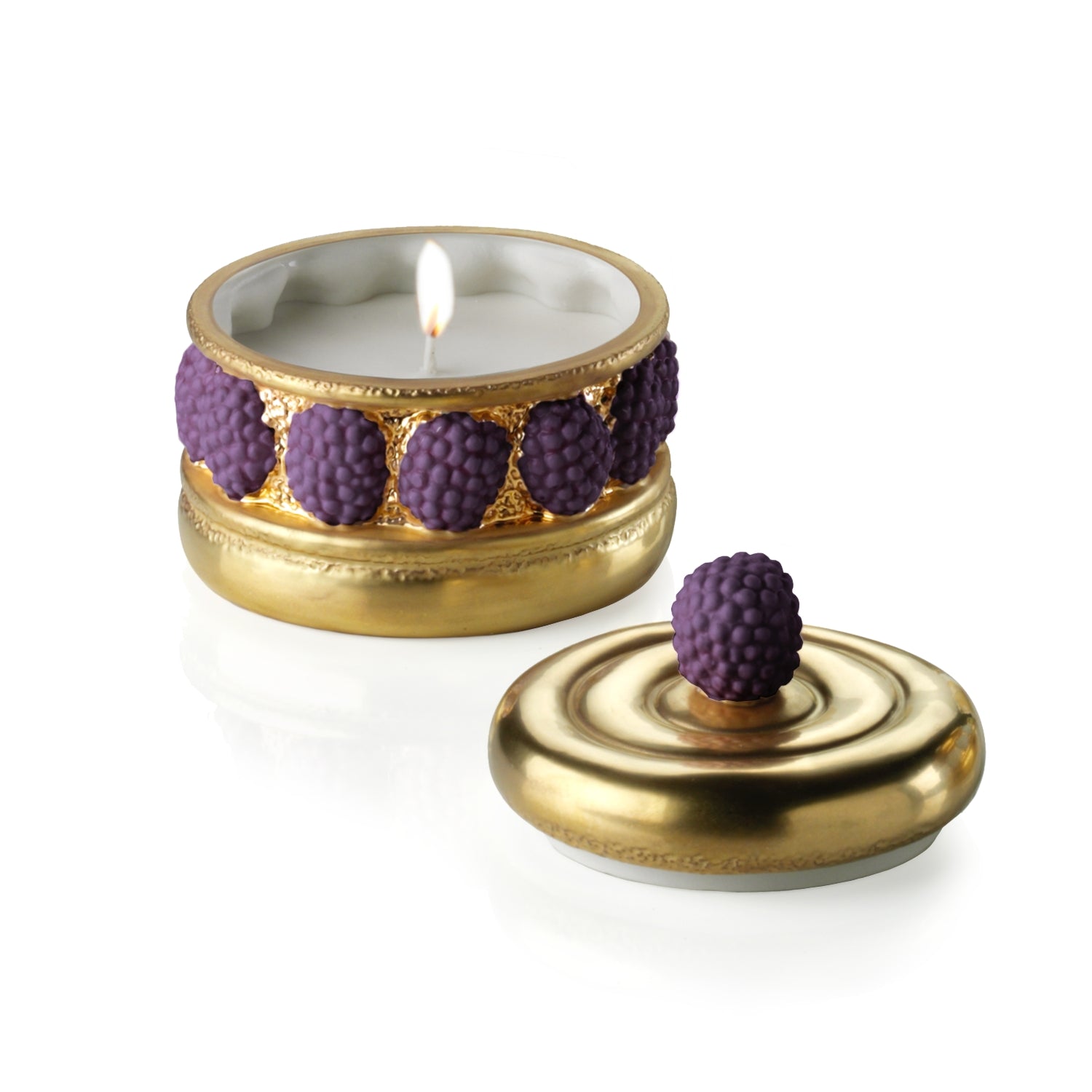 Chantilly Ispahan Cake Scented Candle - Gold & Fuchsia