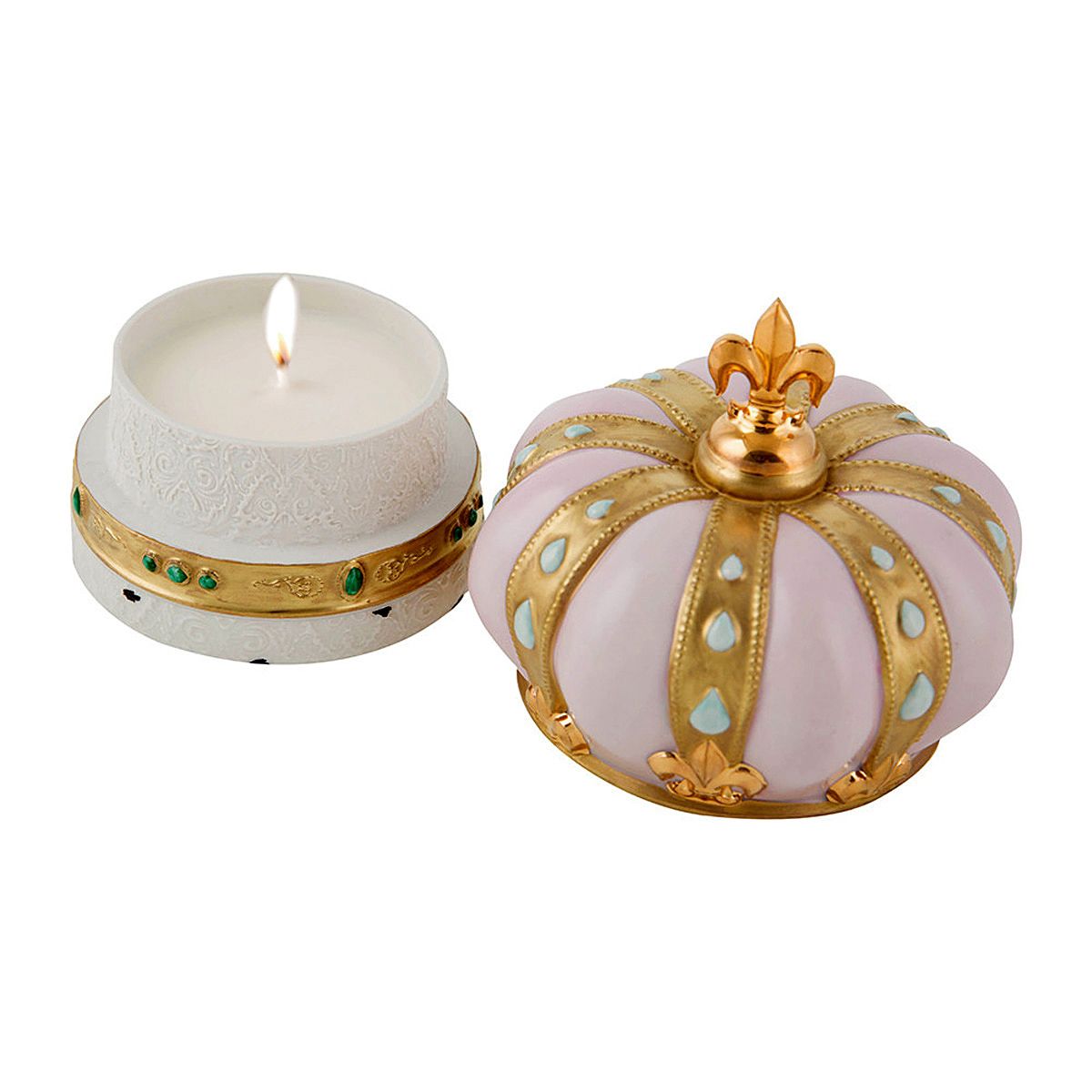 Crown Scented Candle - Pink & Gold