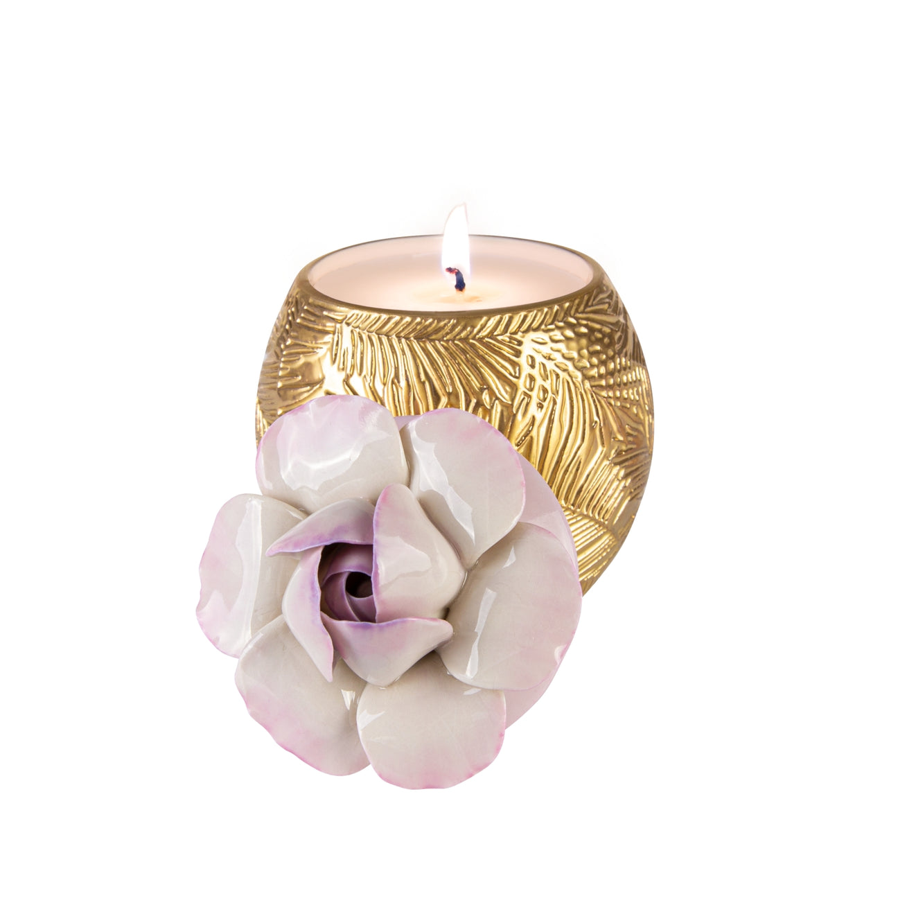 Acapulco Peony Scented Candle - Gold 