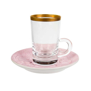 Taormina Pink Green Tea Cup & Saucer