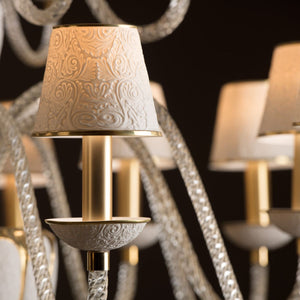 Amour Chandelier 18 Lights - White & Gold