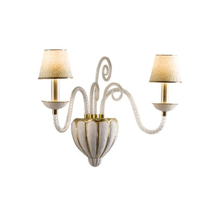 Amour Wall Light 2 Lights - White & Gold