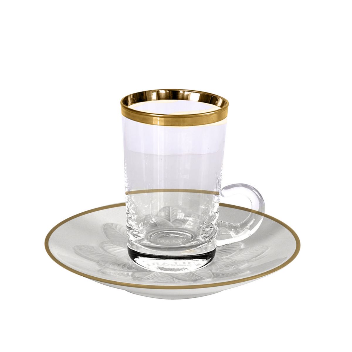Peacock White &amp; Gold Green Tea Cup &amp; Saucer 