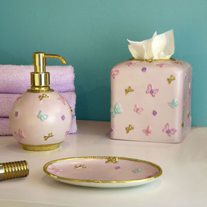 Butterfly Pink Bathroom Set