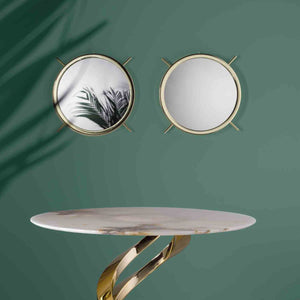 Venusia Round Mirror - Gold