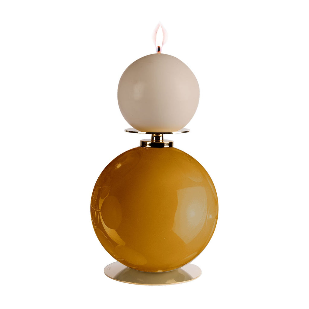 Lady V Small Candle Holder - Amber