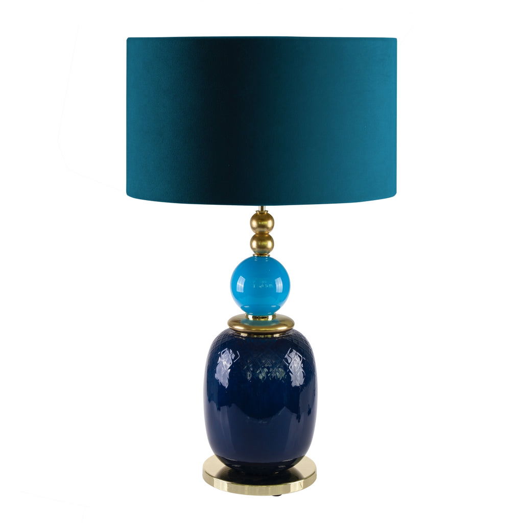 Violette Table Lamp - Blue & Gold