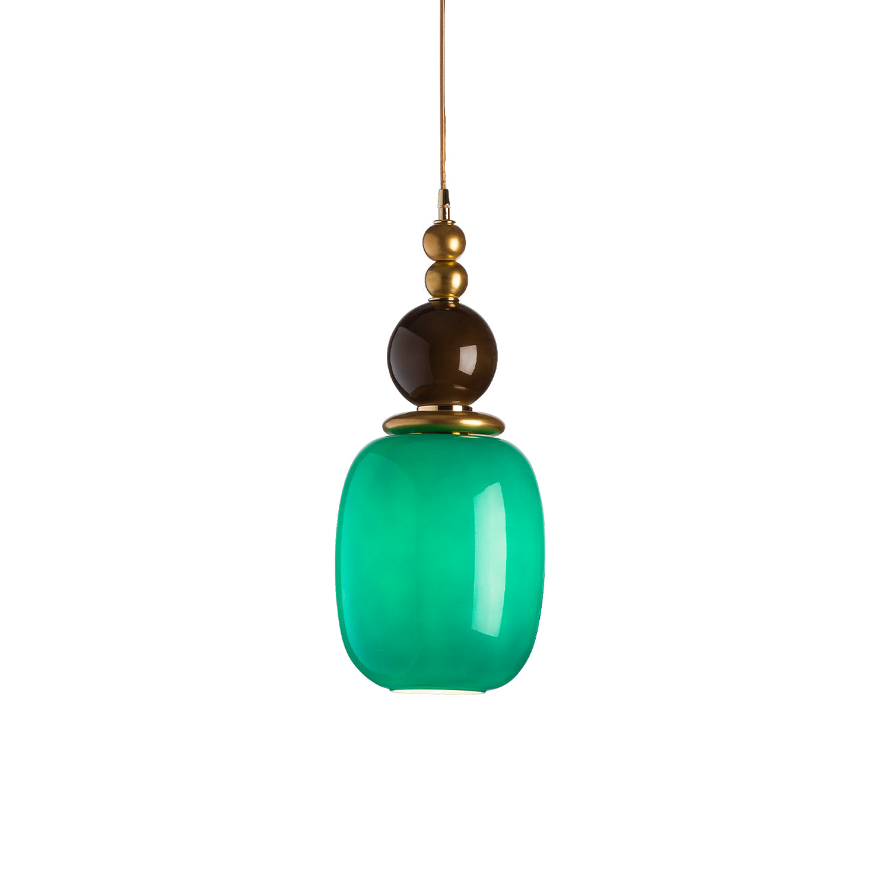 Violette Pendant Light - Green &amp; Gold 