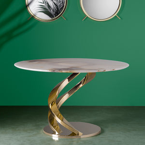 Eclypse Dining Table - Onyx & Gold