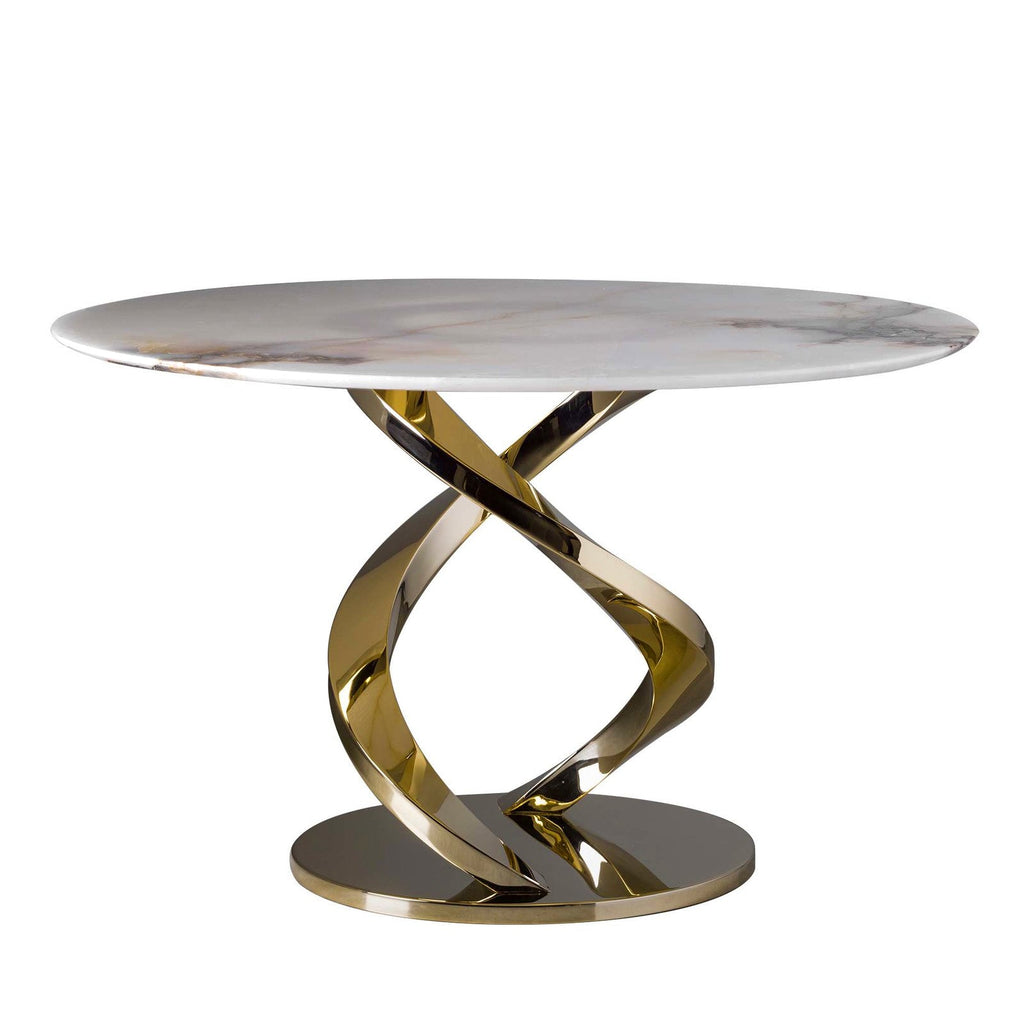 Woman Dining Table - Onyx & Gold