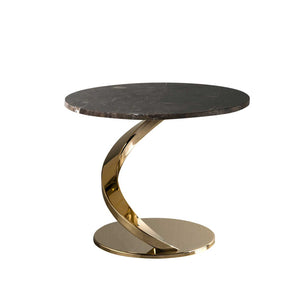 Wave Coffee Table - Dark Emperador & Gold