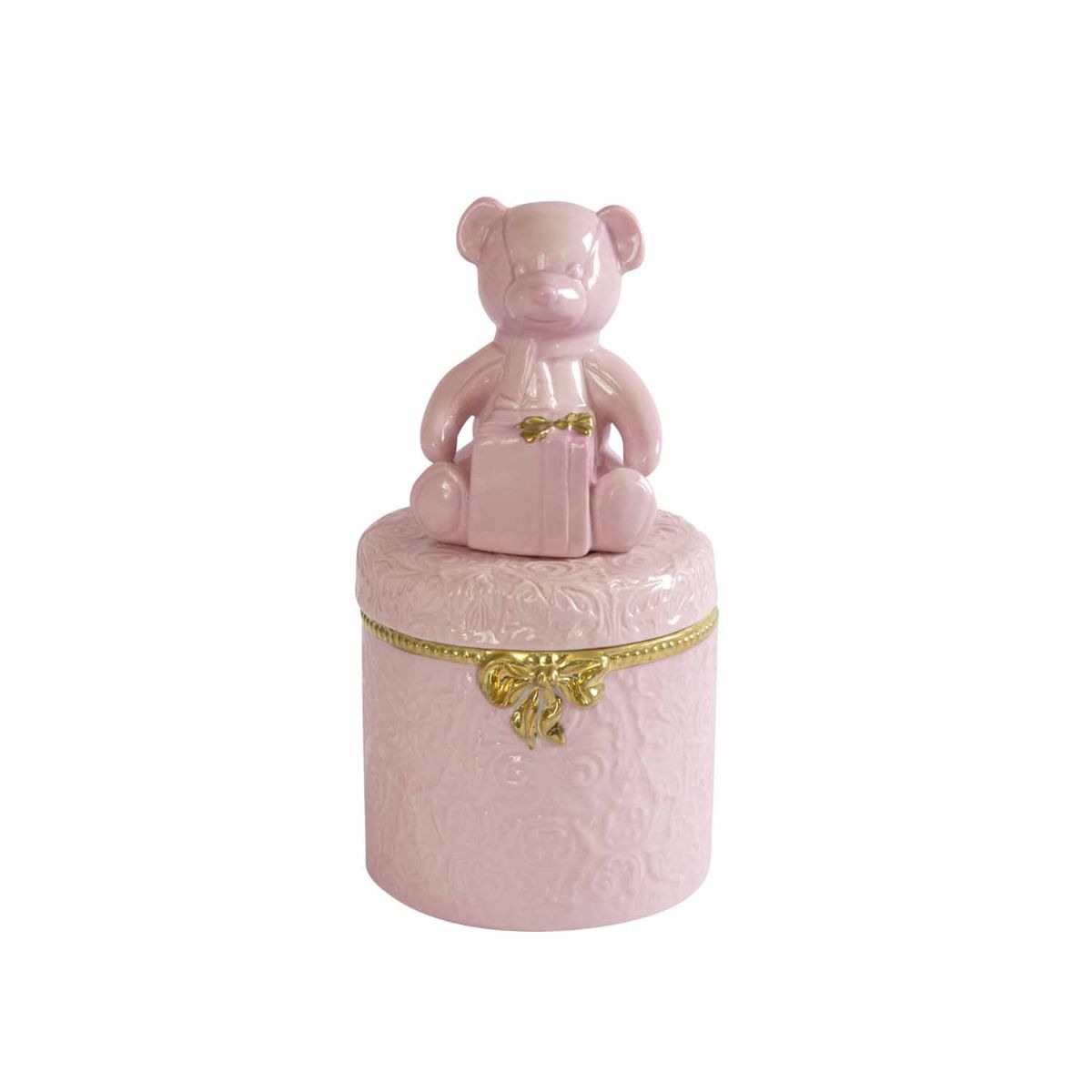 Baby Teddy Trinket Box - Pink