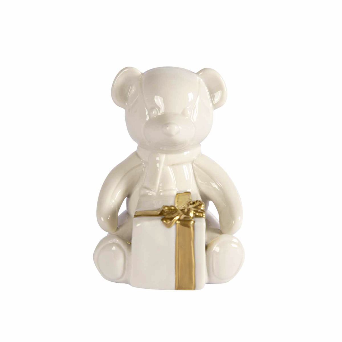 Small Teddy - White &amp; Gold 