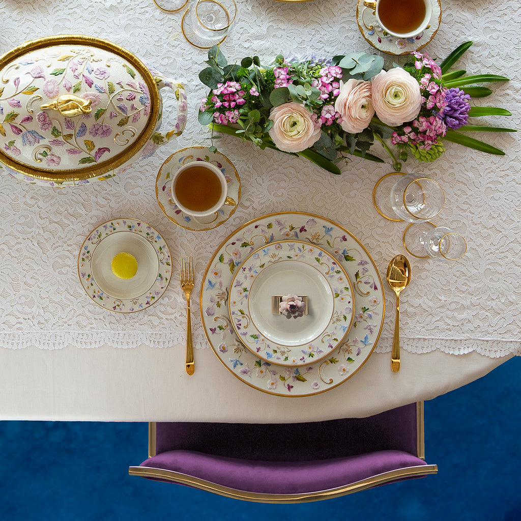Spring Taormina Dining Set - Multicolor & Gold